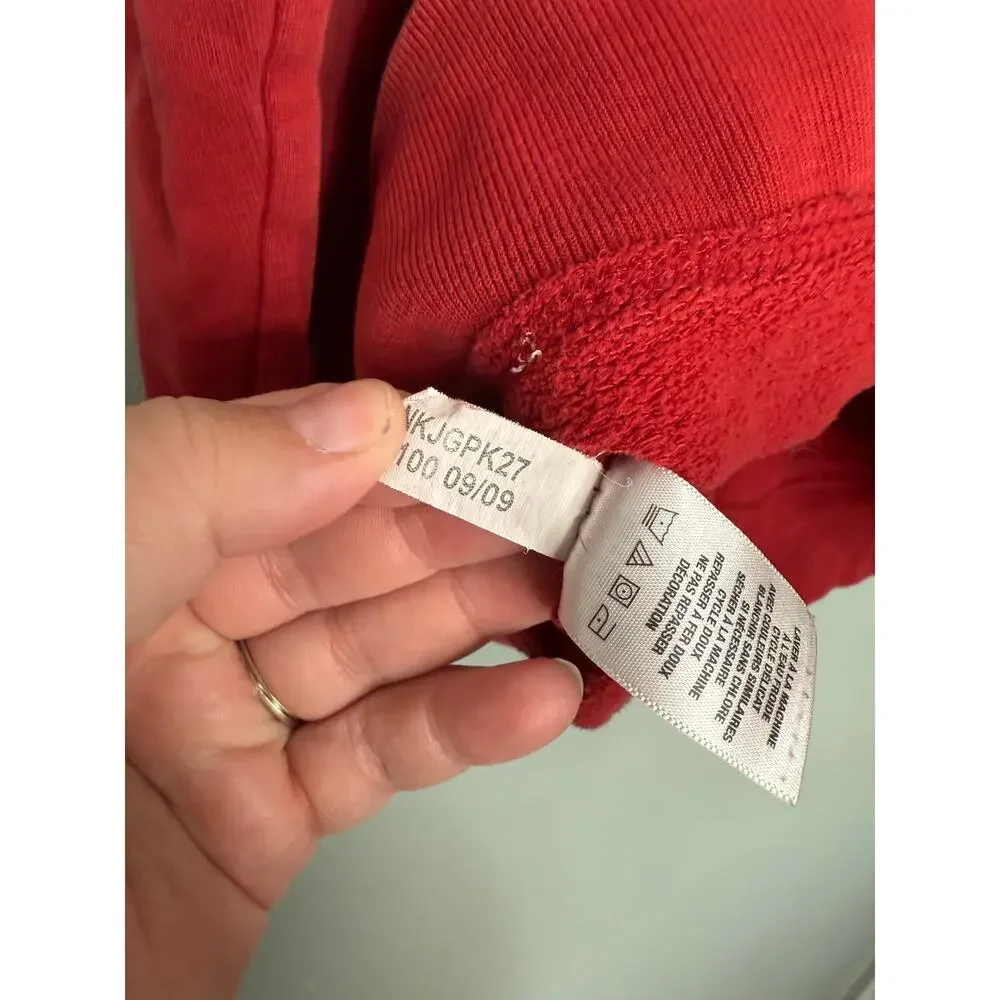 Aeropostale‎ Athletics y2k 3d textured letter red hoodie classic